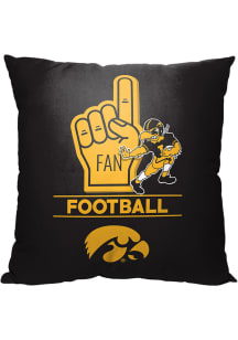 Iowa Hawkeyes Number 1 Fan Throw Pillow - Black