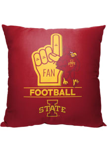 Iowa State Cyclones Number 1 Fan Throw Pillow - Red