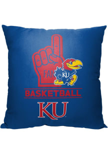 Kansas Jayhawks Number 1 Fan Throw Pillow - Blue