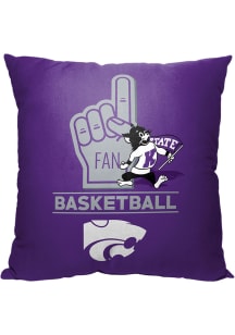 K-State Wildcats Number 1 Fan Throw Pillow - Purple