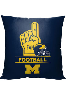 Michigan Wolverines Number 1 Fan Throw Pillow - Blue