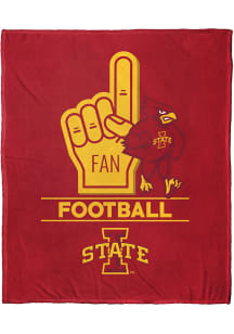 Iowa State Cyclones Number 1 Fan Fleece Blanket - Red