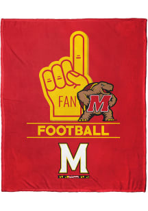 Maryland Terrapins Number 1 Fan Fleece Blanket - Red