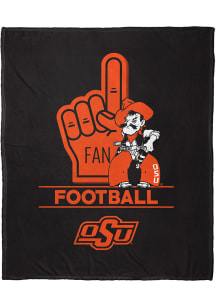 Oklahoma State Cowboys Number 1 Fan Fleece Blanket - Black