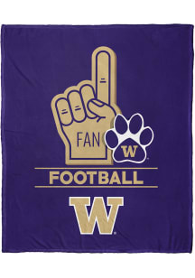 Washington Huskies Number 1 Fan Fleece Blanket - Purple