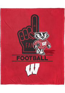 Wisconsin Badgers Number 1 Fan Fleece Blanket - Red