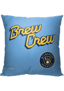 Milwaukee Brewers City Connect 18x18 Throw Pillow - Blue