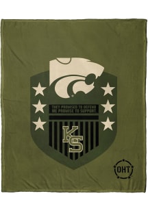 K-State Wildcats 50x60inch Rank HD Silk Fleece Blanket - Purple