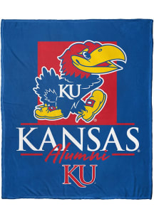 Kansas Jayhawks 50x60inch Alumni HD Silk Fleece Blanket - Blue