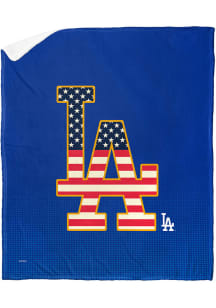 Los Angeles Dodgers Jersey Silk Touch Sherpa Fleece Blanket - Blue