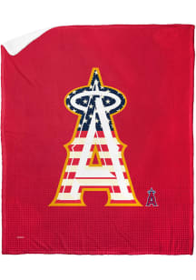 Los Angeles Angels Jersey Silk Touch Sherpa Fleece Blanket - Red