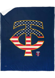 Minnesota Twins Jersey Silk Touch Sherpa Fleece Blanket - Blue