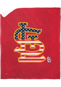 St Louis Cardinals Jersey Silk Touch Sherpa Fleece Blanket - Red