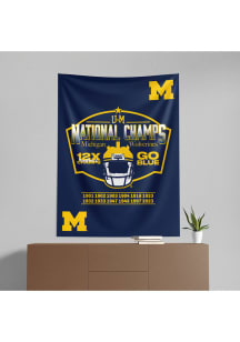 Michigan Wolverines 2023 College Football National Champions 50x60 Printed Hanging Tapestry Blanke..