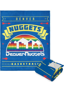 Denver Nuggets Hardwood Classics Jersey Silk Touch Sherpa Fleece Blanket - Navy Blue