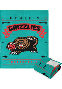 Memphis Grizzlies Hardwood Classics Jersey Silk Touch Sherpa Fleece Blanket - Blue