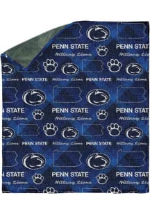 Penn State Nittany Lions 60X70 Chenille W/ Shp Rev Sherpa Fleece Blanket - Blue