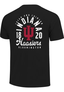 Indiana Hoosiers Black Mascot Overlay Short Sleeve T Shirt