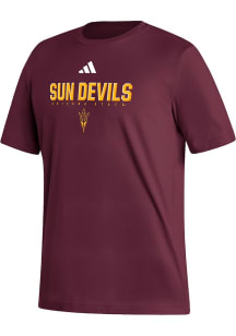Adidas Arizona State Sun Devils Maroon Heat Seal Fresh Short Sleeve T Shirt
