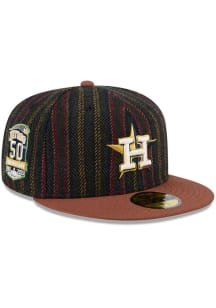 New Era Houston Astros Mens Green Vintage Herringbone 59FIFTY Fitted Hat