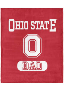 Ohio State Buckeyes Dad Silk Touch Fleece Blanket - Red