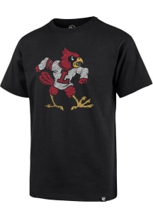 47 Louisville Cardinals Youth Black Vintage Cardinal Short Sleeve T-Shirt