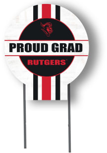 Rutgers Scarlet Knights KH Sports Fan 20x20 Circle Yard Sign with Stakes Proud Grad Yard Sign - Wh..