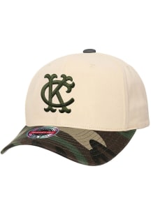 Mitchell and Ness Kansas City Athletics Cream and Camo 6 Panel Adjustable Hat - White