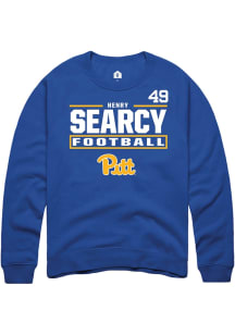 Henry Searcy Pitt Panthers Mens Blue Football NIL Stacked Box Player Crew