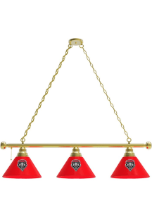 New Mexico Lobos 3 Shade Gold Billiard Lamp