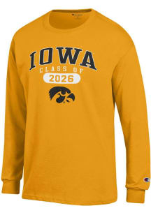 Champion Iowa Hawkeyes Gold Class of 2026 Jersey Long Sleeve T Shirt