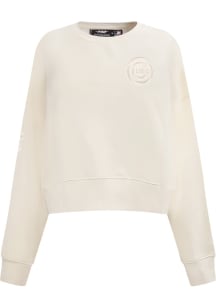 Pro Standard Chicago Cubs Womens White Neutral Crew Sweatshirt