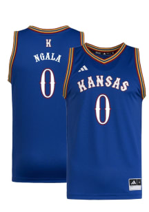 Nginyu Ngala  Adidas Kansas Jayhawks Blue Basketball Name and Number Jersey
