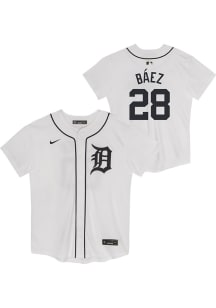 Javier Baez  Detroit Tigers Boys White Home Game Baseball Jersey