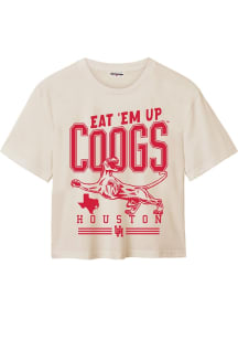 Where I’m From Houston Cougars Womens Ivory Eat 'Em Up Coogs Short Sleeve T-Shirt