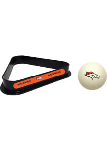 Denver Broncos Cue Ball and Rack Billiard Ball Rack