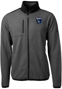 Cutter and Buck San Jose Earthquakes Mens Graphite Cascade Sherpa Light Weight Jacket