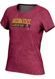 ProSphere Arizona State Sun Devils Womens Maroon Class of 2027 Short Sleeve T-Shirt