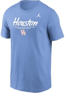 Nike Houston Cougars Houston Blue DriFit Flat Name Short Sleeve T Shirt