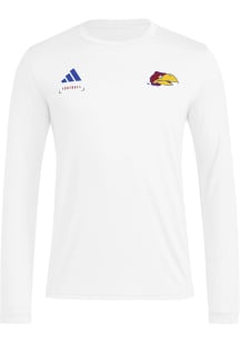 Adidas Kansas Jayhawks White Locker Football Icon Long Sleeve T-Shirt
