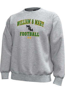 Under Armour William & Mary Tribe Mens Grey Football Icon Long Sleeve Crew Sweatshirt