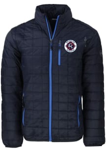 Cutter and Buck New England Revolution Mens Navy Blue Rainier PrimaLoft Medium Weight Jacket