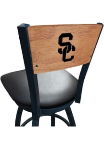 USC Trojans Vinyl Seat Maple Back Swivel Pub Stool - Black