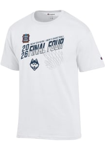 Champion UConn Huskies White MBB Final Four 2026 Jersey Short Sleeve T Shirt