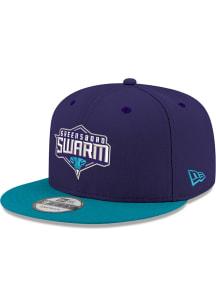 New Era Greensboro Swarm Purple 2T 9FIFTY Mens Snapback Hat