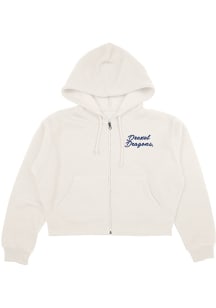 Blue 84 Drexel Dragons Womens Ivory Cloud Fleece Long Sleeve Full Zip Jacket