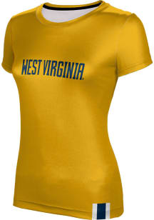 ProSphere West Virginia Mountaineers Womens Gold Solid Short Sleeve T-Shirt