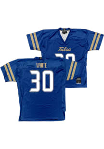 Maruio White  Campus Ink Tulsa Golden Hurricane Blue NIL Football Jersey