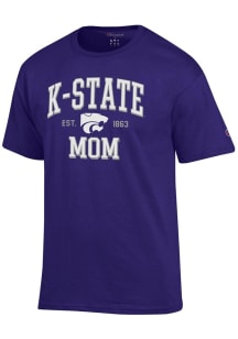 Champion K-State Wildcats Purple EST Date Mom Jersey Short Sleeve T Shirt