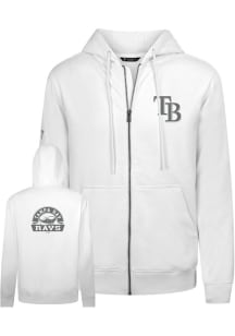 Levelwear Tampa Bay Rays Mens White Podium Arch Long Sleeve Full Zip Jacket